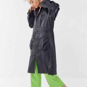 NWT Riki Hooded Longline Windbreaker Jacket